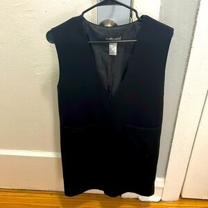 Vintage sag harbor pinafore sleeveless wool black dress size 4